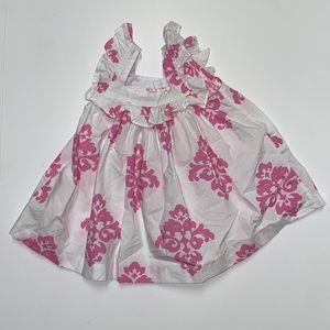 White and pink sleeveless dress